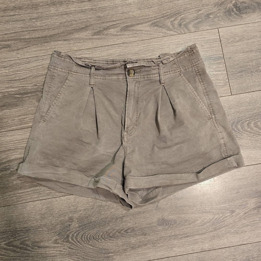 American Eagle Olive Green Denim Shorts, Sz 10